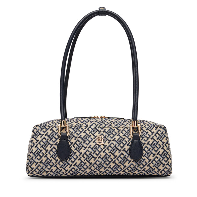 Torebka Tommy Hilfiger Th Grace Shoulder Bag Jacquard AW0AW18752 Niebieski -
