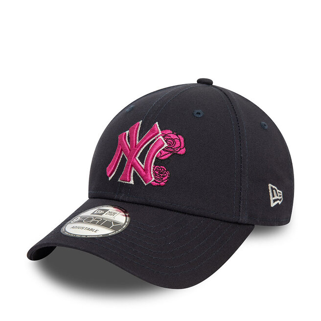 Czapka z daszkiem New Era Flower Icon 9Forty - Granatowy