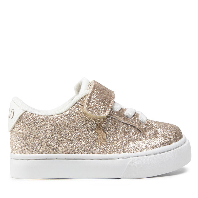 Polo Ralph Lauren Sneakersy Polo Ralph Lauren Theron IV Ps RF103376 M Gold Glitter