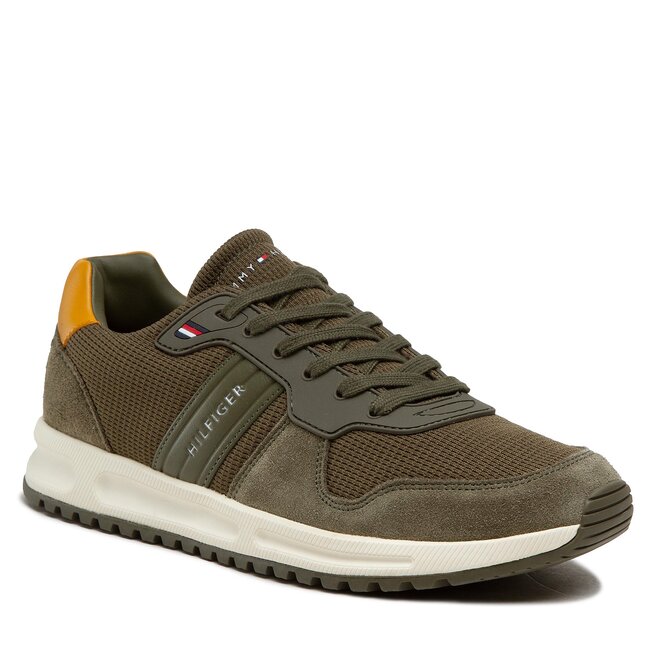 Sneakers Tommy Hilfiger Modern Mix Runner FM0FM04283 Army Green RBN Army imagine noua gjx.ro