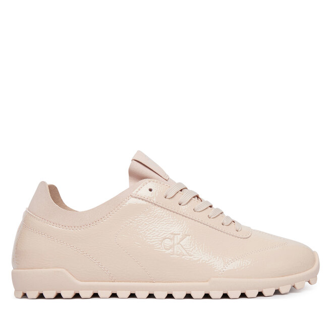 Sneakersy Calvin Klein Low Profile Run Mg Pol Mix Mat HW0HW03284 Beżowy - kobiece