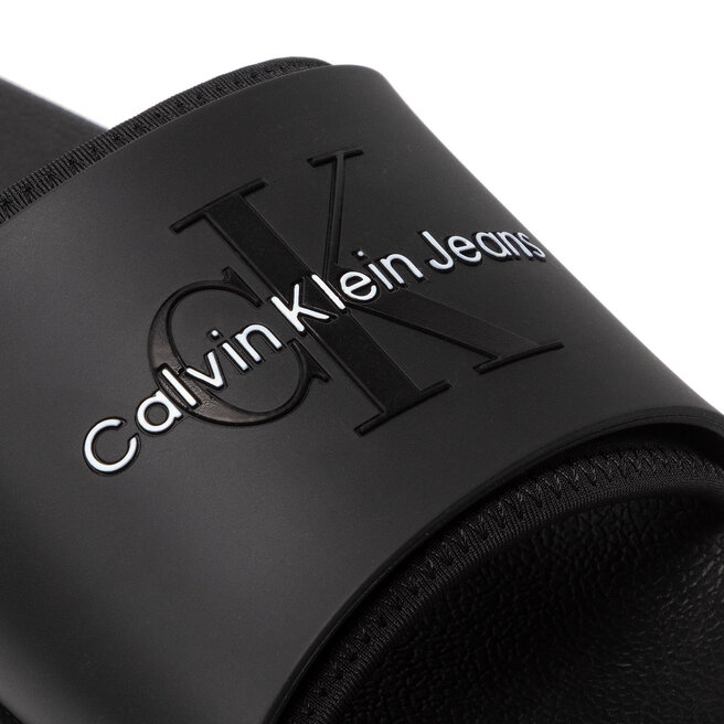 Calvin Klein Jeans Natikači Calvin Klein Jeans Slide Monogram Tpu YM0YM00361 Black BDS