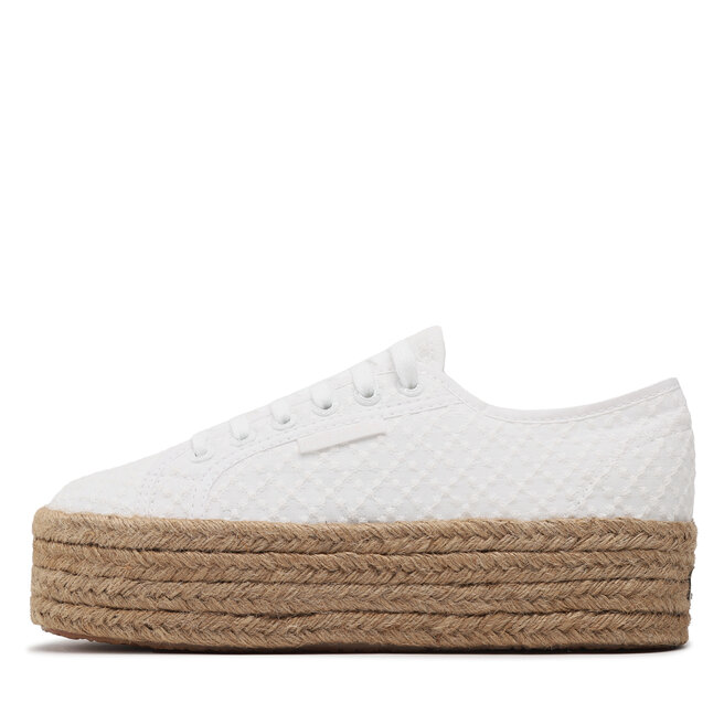 Superga macrame bianche new arrivals