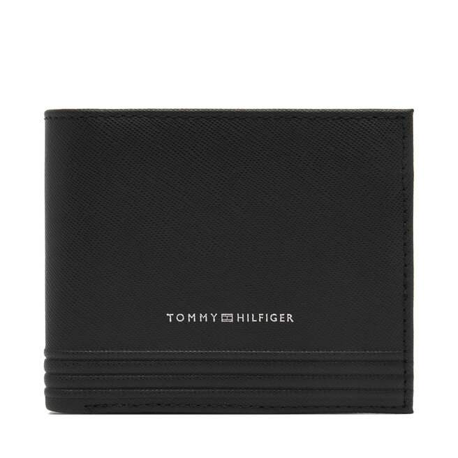 Duży Portfel Męski Tommy Hilfiger Th Business Cc Flap And Coin - Czarny