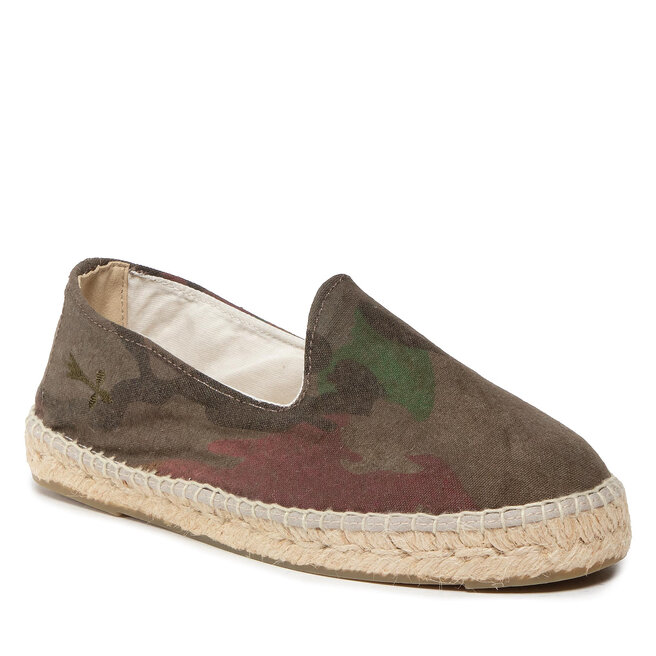 Espadrile Manebi Slipper M U 6.3 C0 Dark Green Camouflage 6.3 imagine noua