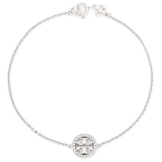 Tory Burch Bracciale Tory Burch Miller Pave Chain Bracelet Tory 80997 Silver/Crystal