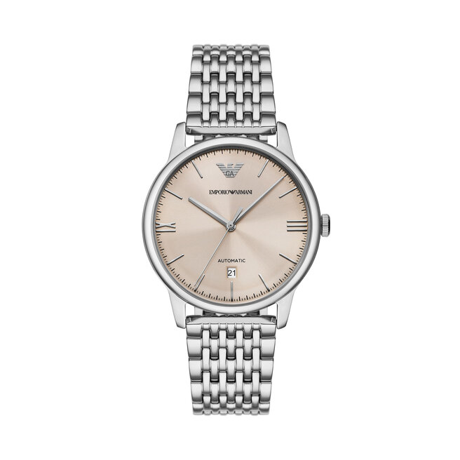 Zegarek Emporio Armani Mesh Automatic - Srebrny