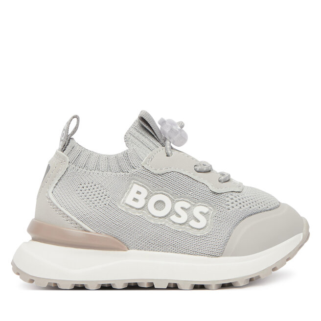 Sneakersy BOSS J52828 M Szary - chłopięce