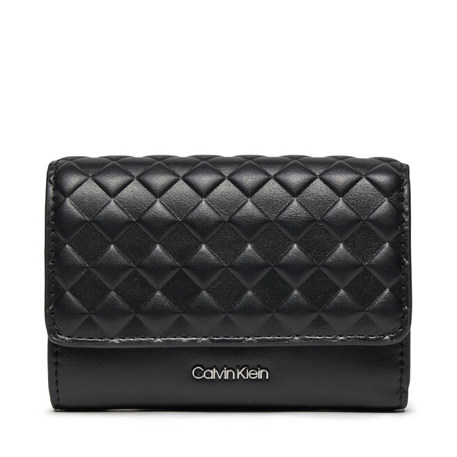 Μικρό Πορτοφόλι Γυναικείο Calvin Klein Calvin Mini Quilt Small Trifold K60K611896 Ck Black BEH
