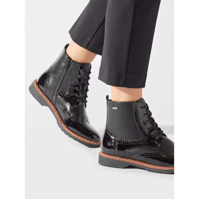 s oliver boots schwarz lack