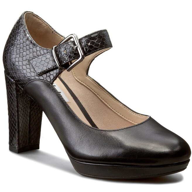 P buty Clarks Kendra Gaby 261188474 Black Leather eobuwie .pl