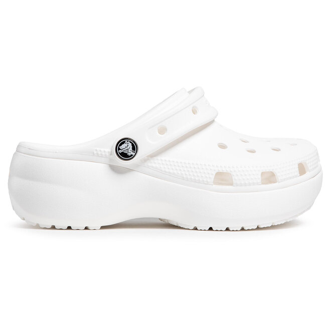 classic platform clog white