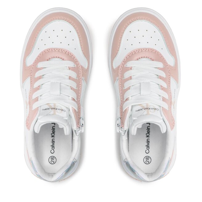 Calvin Klein Jeans Сникърси Calvin Klein Jeans Low Cut Lace-Up V3A9-80473-1355 Pink/White X054