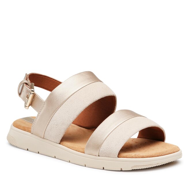 Sandale Geox D Dandra D35NNA0AJ22C2L1Q Lt Gold/Off White