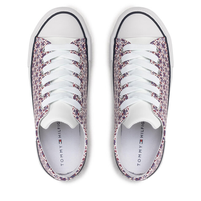 Tommy Hilfiger Scarpe da ginnastica Tommy Hilfiger Lowcut Lace-Up Sneaker T3A9-32289-0753 S White/Bordeaux X665