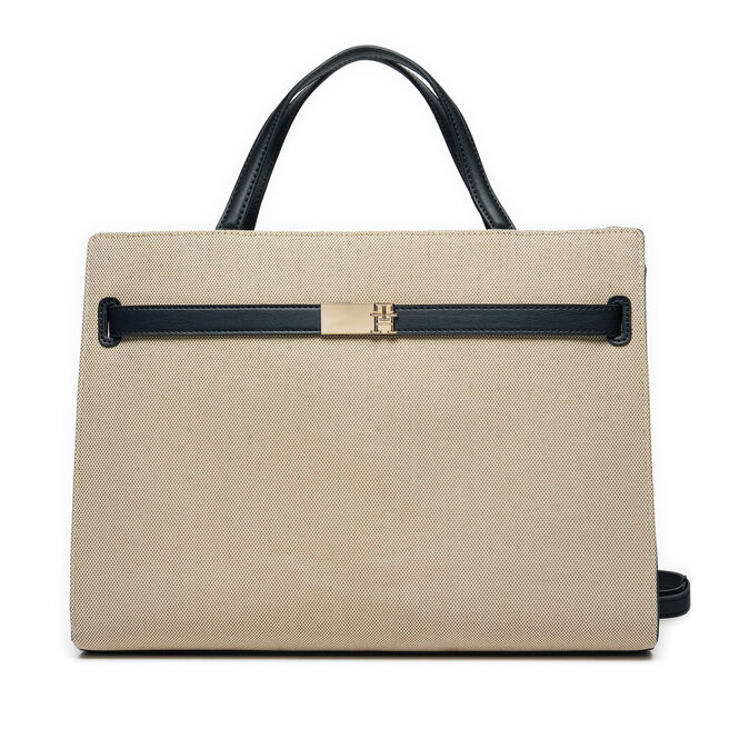 Torebka Tommy Hilfiger Th Heritage Workbag Sp Ca - Beżowy
