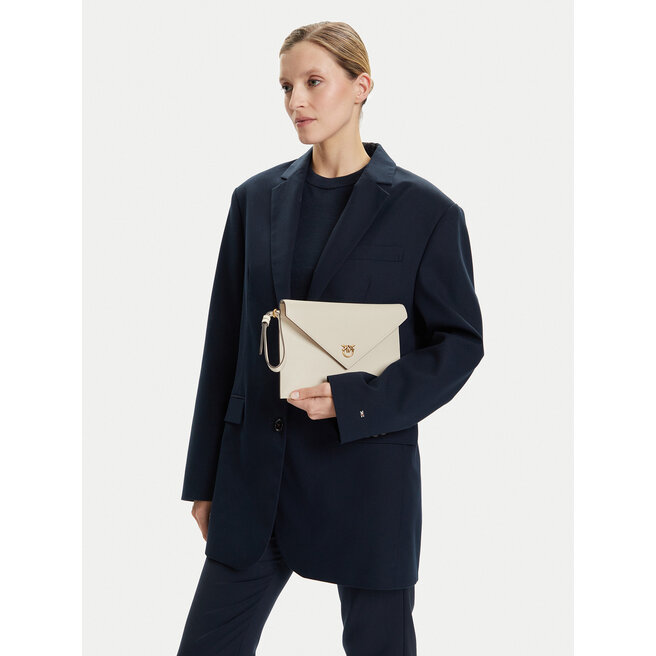 Torebka PINKO Flat Purse Handle AI 25-26 PCPL104820 A0F1 Écru -