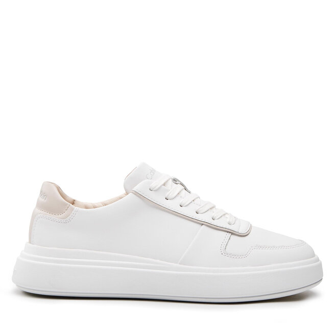 Calvin Klein Sneakersy Calvin Klein Low Top Lace Up HM0HM00549 White/Stony Beige 0K6
