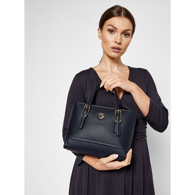 Tommy Hilfiger Táska Tommy Hilfiger Honey Small Tote AW0AW09656 BLU