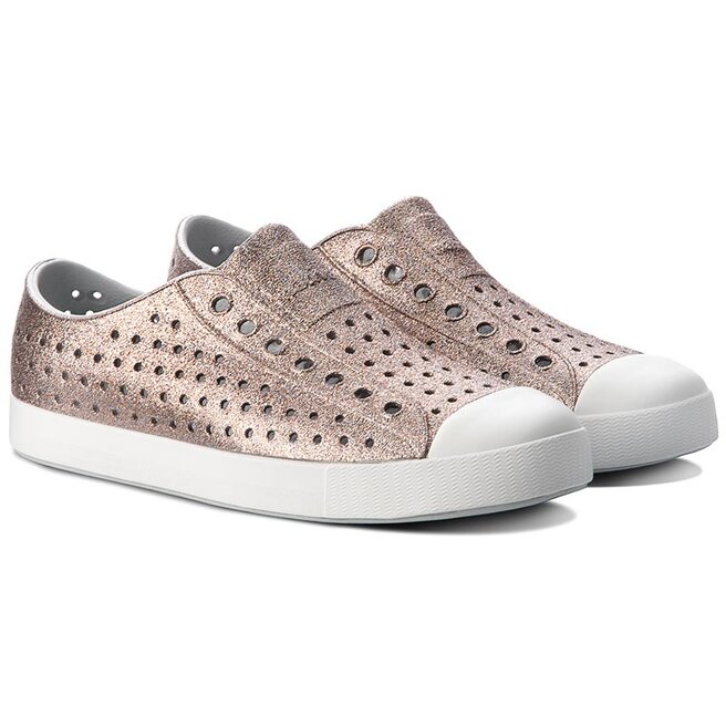 Native Sneakers aus Stoff Native Jefferson Bling 11100112-1241 Metal Bling/Shell White