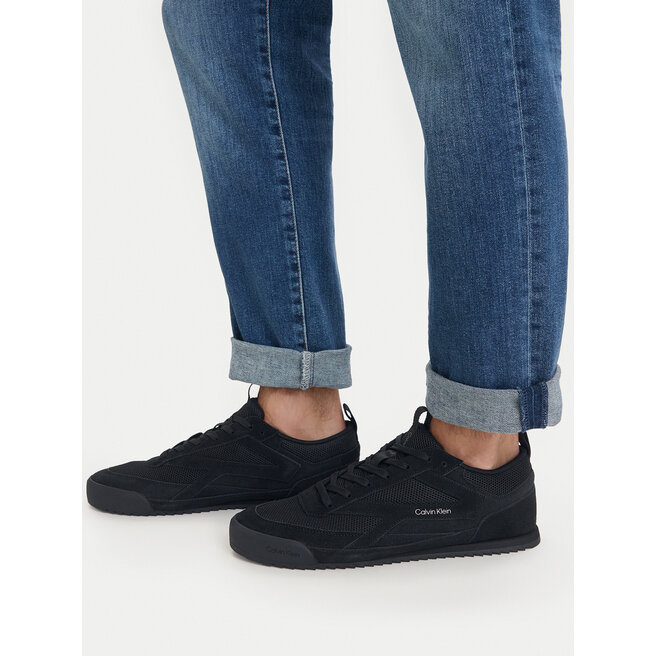 Sneakersy Calvin Klein Low Pro Runner Mix Mat HM0HM02208 Czarny