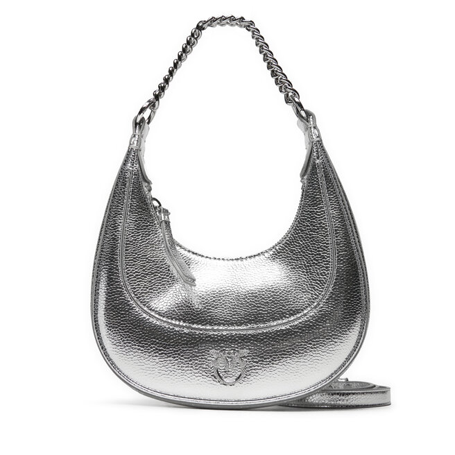 Torebka PINKO Brioche Hobo Mini AI 24-25 PLTT 101433 - Srebrny