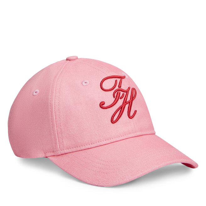 Czapka z daszkiem Tommy Hilfiger Logo Embroidery Baseball Cap AW0AW18338 Różowy -