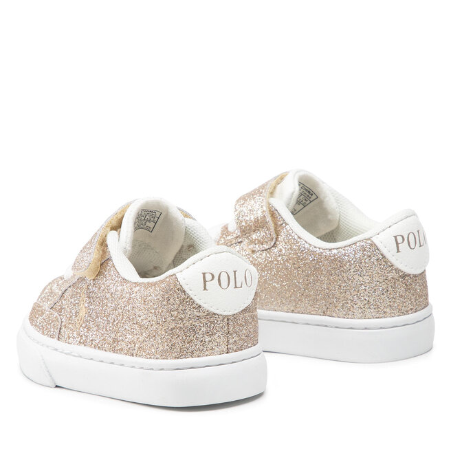Polo Ralph Lauren Sneakersy Polo Ralph Lauren Theron IV Ps RF103376 M Gold Glitter