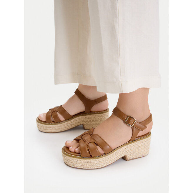 Espadryle JENNY CEO-HJY020445A-1 Brązowy - kobiece