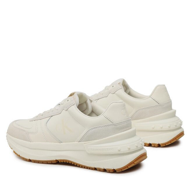 Calvin Klein Jeans Сникърси Calvin Klein Jeans Chunky Runner Vintage Tongue YM0YM00633 Ancient White/Eggshell 0K9