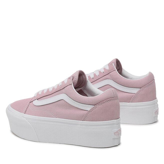 Vans old on sale skool plataforma rosas