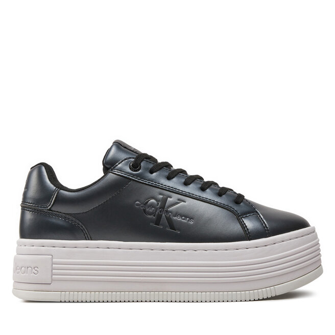 Sneakersy Calvin Klein Jeans Bold Platf Low Lace Lth Ml Mtl - Czarny