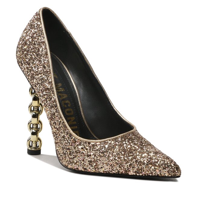Kat Maconie Pantofi cu toc subțire Kat Maconie Lydia Gold Glitter