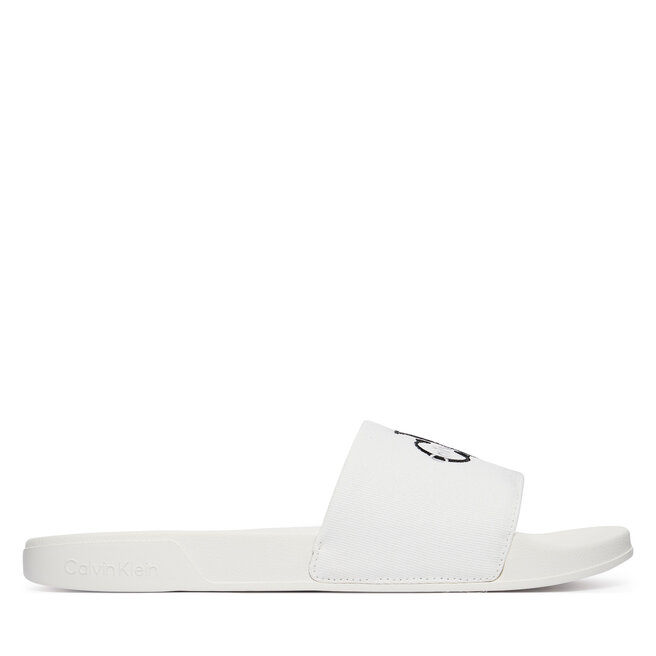 Klapki Calvin Klein Ess Slide Cv YM0YM01393 Biały -