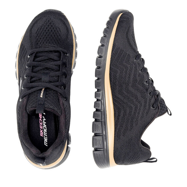 Sneakersy Skechers GRACEFUL - GET CONNECTED 12615 - Czarny