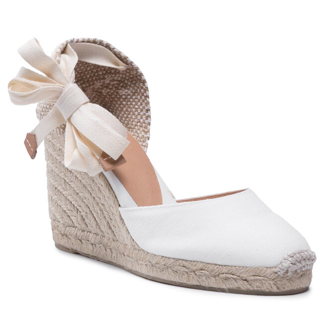 Espadryle Castañer Carina/8/001 - Biały
