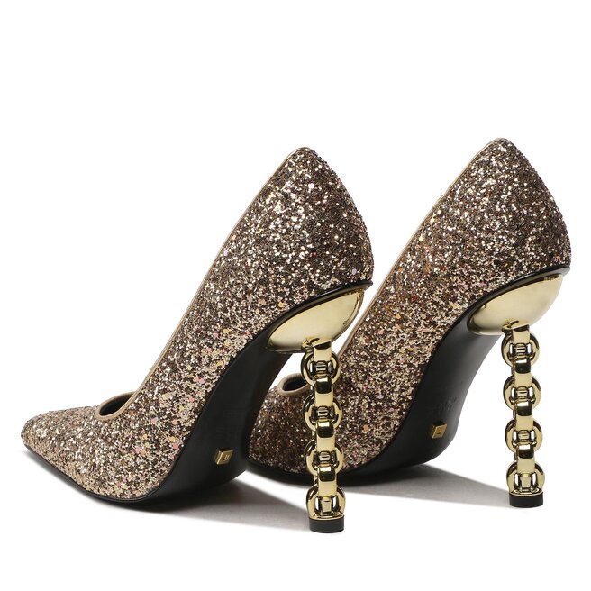 Kat Maconie Pantofi cu toc subțire Kat Maconie Lydia Gold Glitter
