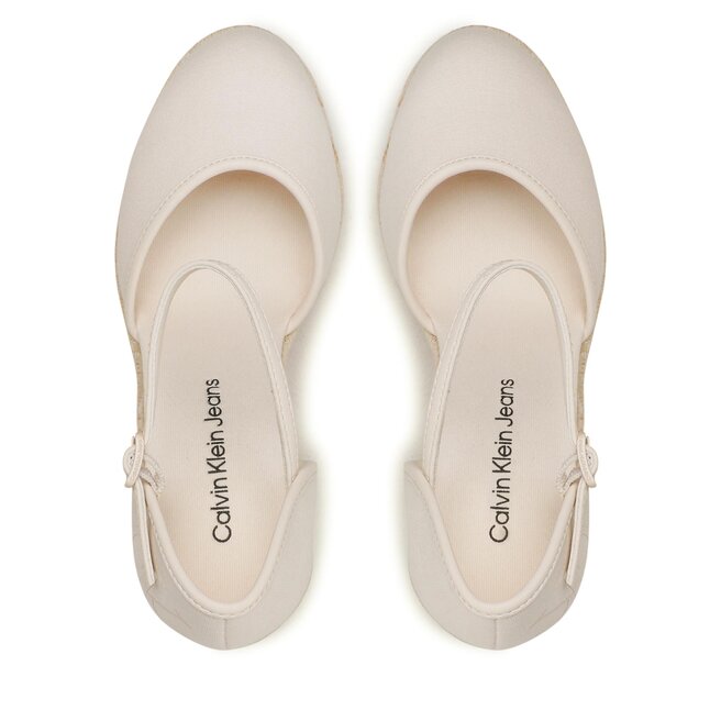 Calvin Klein Jeans Обувки Calvin Klein Jeans Wedge Sandal Close Toe Ess YW0YW01194 Ancient White YBH