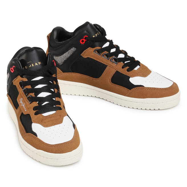 Sneakersy Pepe Jeans Kurt Basket Winter PMS30685 Brązowy