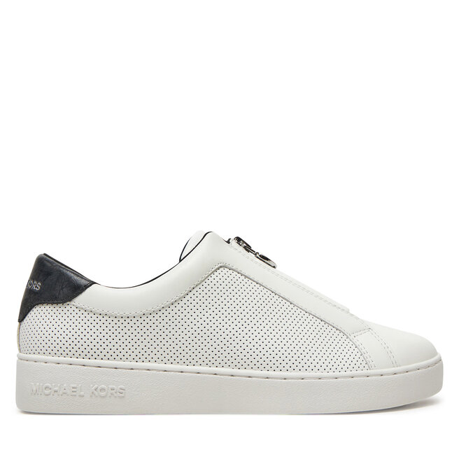 Sneakersy MICHAEL Michael Kors Keaton Zip Slip On - Biały