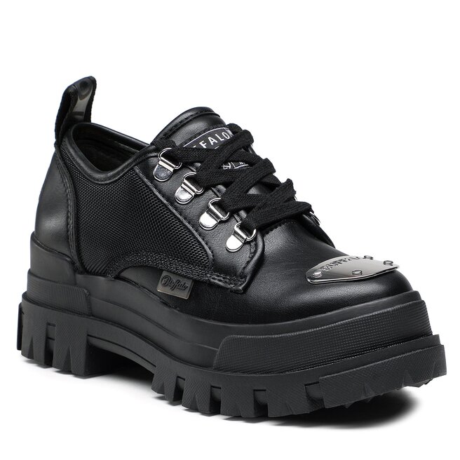 Pantofi Buffalo Aspha Cls Steel Lace BN16221621 Black Aspha imagine noua gjx.ro
