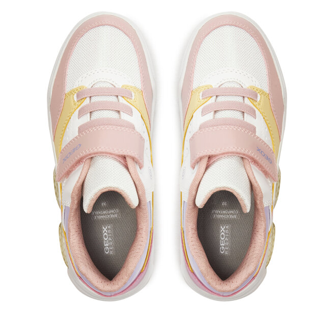 Sneakers Geox J Illuminus Girl J45HPA 0BUAS C0406 M Weiß