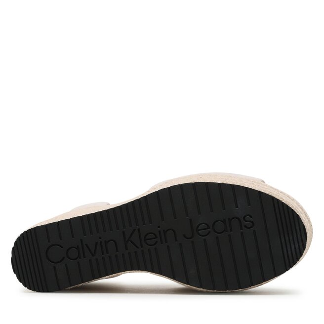 Calvin Klein Jeans Еспадрили Calvin Klein Jeans Wedge Sandal Wide Su Con YW0YW00963 Ancient White YBH