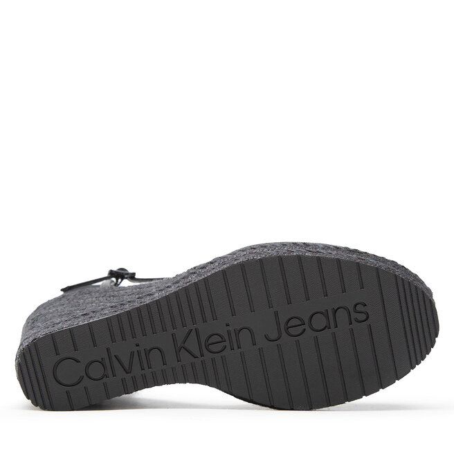 Calvin Klein Jeans Espadrile Calvin Klein Jeans Wedge Sandal Close Toe Co YW0YW00569 Black BDS