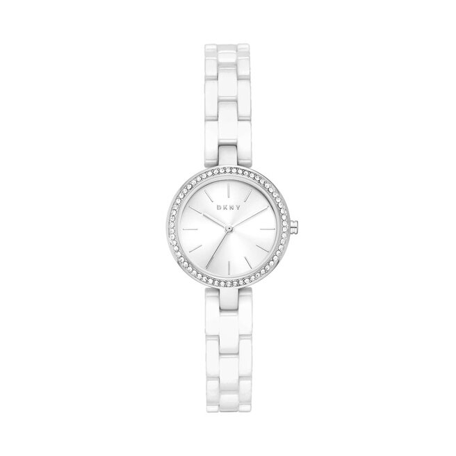 Dkny white and silver cheap watch