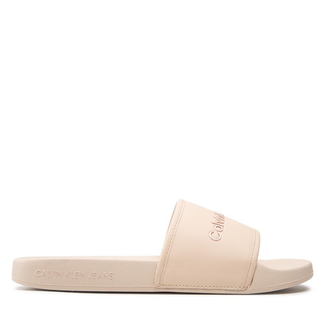 Calvin Klein Jeans Sandaler och Slip-ons Calvin Klein Jeans Slide Bold Institutional YW0YW00720 Tuscan Beige/Pink Blush 0GD