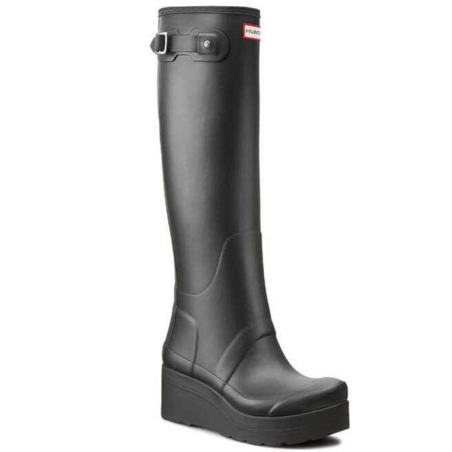 Gummistiefel Hunter W Org Tall Bt Low Wedge WFT1083RMA Black