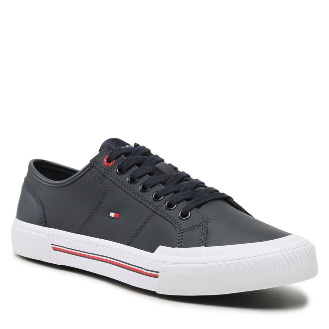 Teniși Tommy Hilfiger Core Corporate Vulc Leather FM0FM04561 Desert Sky DW5 Core imagine noua