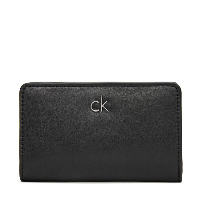 Duży Portfel Damski Calvin Klein Ck Re-Lock Medium Bifold - Czarny