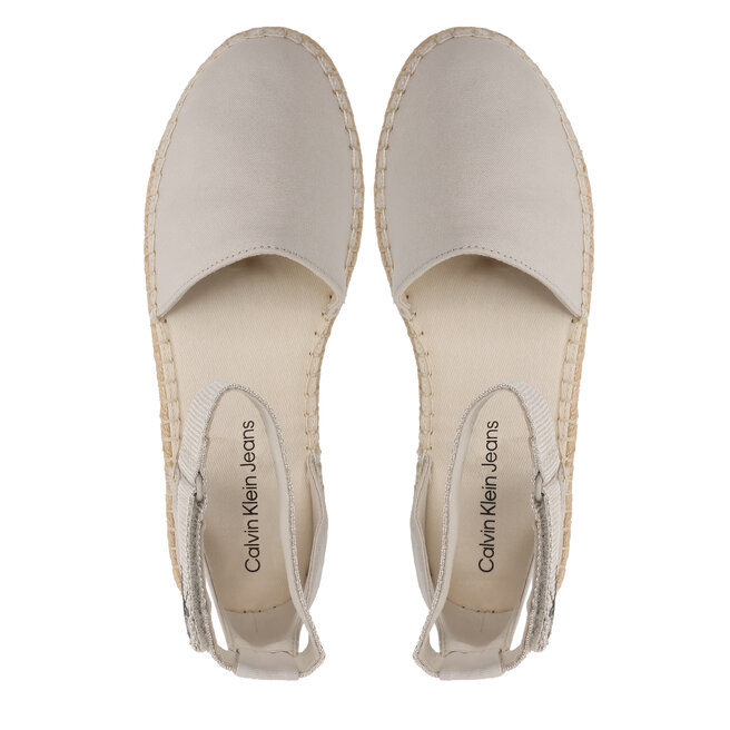 Calvin Klein Jeans Espadrile Calvin Klein Jeans Ankle Espadrille YW0YW01027 Eggshell ACF